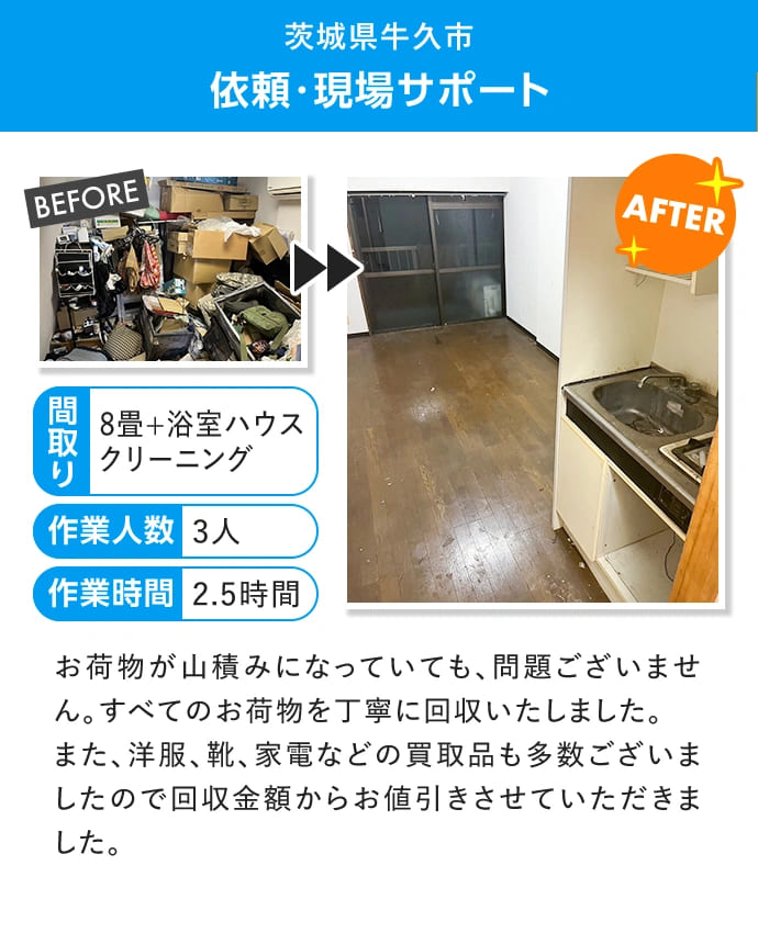 茨城県牛久市　依頼・現場サポート