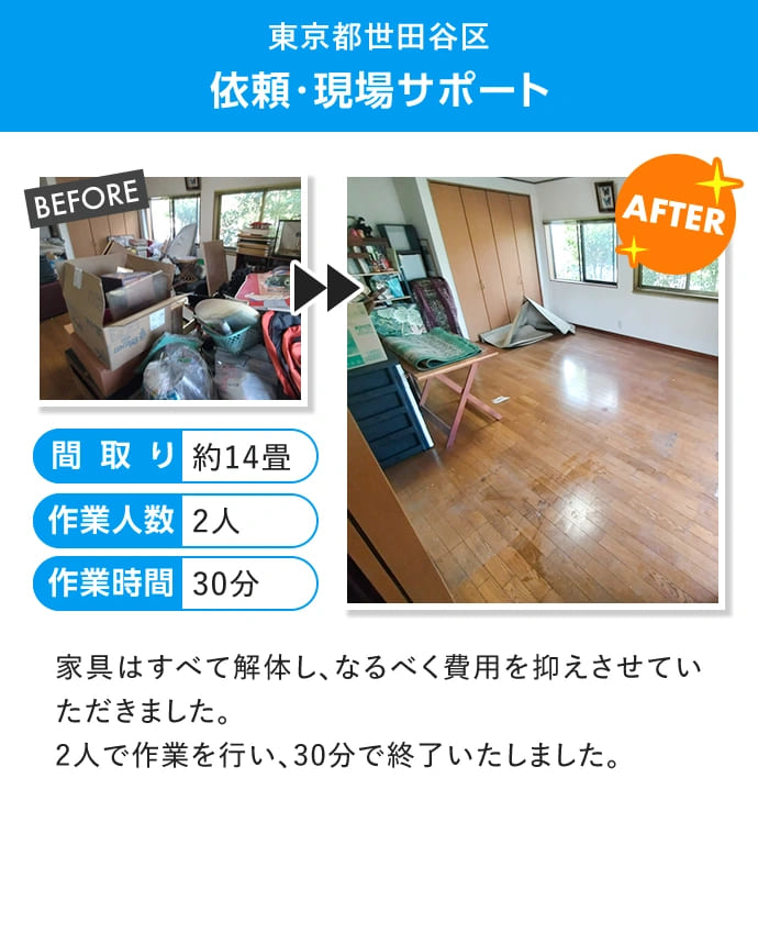 東京都世田谷区　依頼・現場サポート