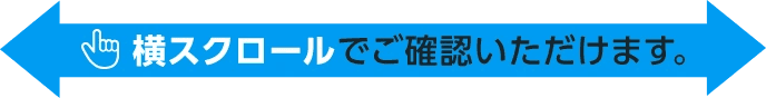 横スクロールでご確認いただけます。